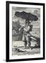 Robinson Crusoe, Novel by Daniel Defoe-null-Framed Giclee Print