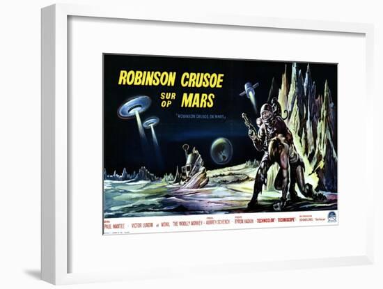 Robinson Crusoe on Mars, Belgian Movie Poster, 1964-null-Framed Art Print