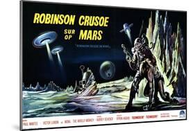 Robinson Crusoe on Mars, Belgian Movie Poster, 1964-null-Mounted Art Print