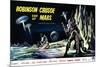 Robinson Crusoe on Mars, Belgian Movie Poster, 1964-null-Mounted Art Print