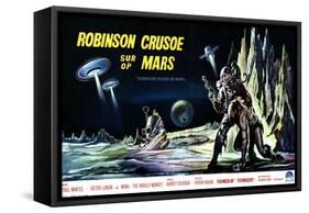 Robinson Crusoe on Mars, Belgian Movie Poster, 1964-null-Framed Stretched Canvas