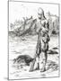 Robinson Crusoe on the Desert Island after Being Shipwrecked, from Adventures of Robinson Crusoe-null-Mounted Giclee Print