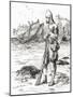 Robinson Crusoe on the Desert Island after Being Shipwrecked, from Adventures of Robinson Crusoe-null-Mounted Giclee Print