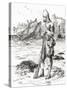 Robinson Crusoe on the Desert Island after Being Shipwrecked, from Adventures of Robinson Crusoe-null-Stretched Canvas
