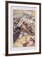 Robinson Crusoe: Our Ship Being Disabled-Milo Winter-Framed Art Print