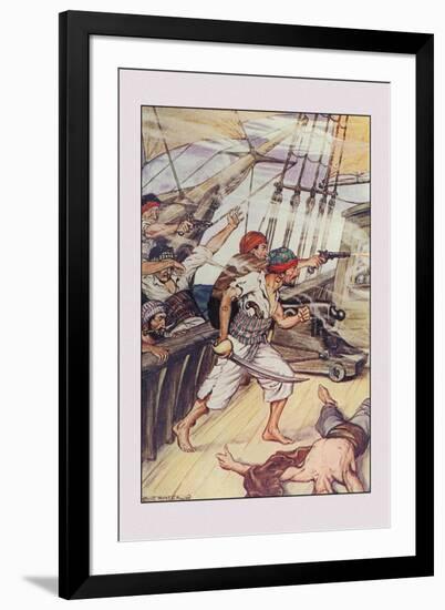 Robinson Crusoe: Our Ship Being Disabled-Milo Winter-Framed Art Print