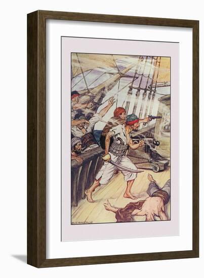 Robinson Crusoe: Our Ship Being Disabled-Milo Winter-Framed Art Print