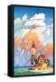 Robinson Crusoe's Raft-Newell Convers Wyeth-Framed Stretched Canvas