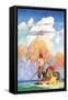 Robinson Crusoe's Raft-Newell Convers Wyeth-Framed Stretched Canvas