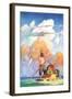 Robinson Crusoe's Raft-Newell Convers Wyeth-Framed Art Print