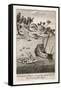 Robinson Crusoe Salvages Goods from the Wrecked Ship-J. Lodge-Framed Stretched Canvas