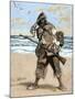 Robinson Crusoe Surprised to Find out the Footprint of a Bare Foot-Tarker-Mounted Giclee Print