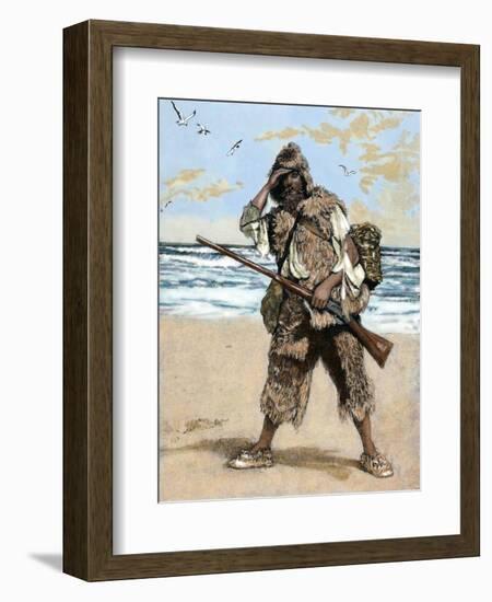 Robinson Crusoe Surprised to Find out the Footprint of a Bare Foot-Tarker-Framed Giclee Print