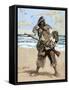 Robinson Crusoe Surprised to Find out the Footprint of a Bare Foot-Tarker-Framed Stretched Canvas