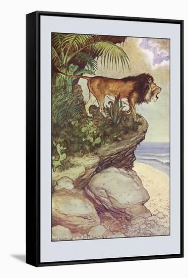 Robinson Crusoe: The Most Hideous Roar-Milo Winter-Framed Stretched Canvas