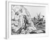 Robinson Crusoe Viewing His Wreck Print-null-Framed Giclee Print