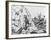 Robinson Crusoe Viewing His Wreck Print-null-Framed Giclee Print