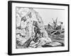 Robinson Crusoe Viewing His Wreck Print-null-Framed Giclee Print