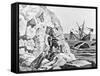 Robinson Crusoe Viewing His Wreck Print-null-Framed Stretched Canvas