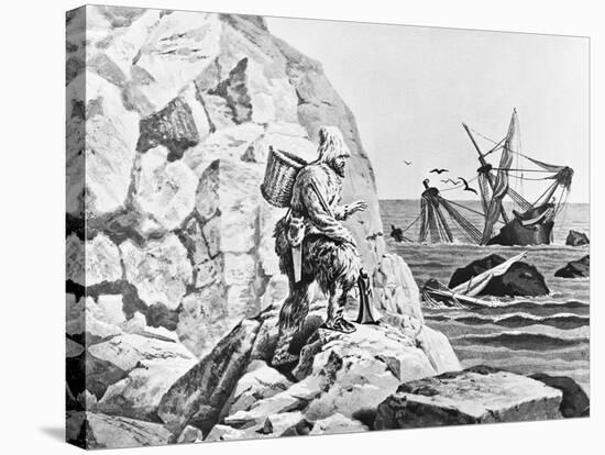 Robinson Crusoe Viewing His Wreck Print-null-Stretched Canvas