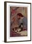 Robinson Crusoe with His Parrots and Cats-Elenore Plaisted Abbott-Framed Art Print