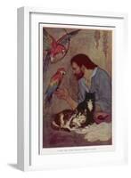 Robinson Crusoe with His Parrots and Cats-Elenore Plaisted Abbott-Framed Art Print