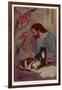 Robinson Crusoe with His Parrots and Cats-Elenore Plaisted Abbott-Framed Art Print