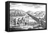 Robinson Crusoe with the Muscovite Caravan, C1719-null-Framed Stretched Canvas