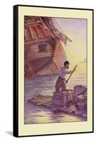 Robinson Crusoe: With This Cargo I Put to Sea-Milo Winter-Framed Stretched Canvas