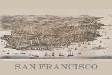 Birds Eye View of San Francisco-Robinson & Snow-Stretched Canvas