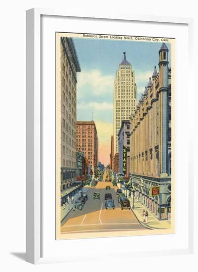 Robinson Street, Oklahoma City, Oklahoma-null-Framed Art Print