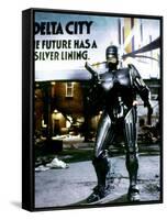 Robocop by Paul Verhoeven with Peter Weller, 1987 (photo)-null-Framed Stretched Canvas