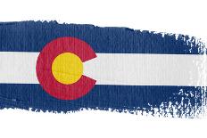 Brushstroke Flag Colorado-robodread-Art Print