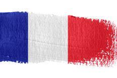Brushstroke Flag France-robodread-Art Print