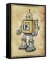 Robot 2-Michael Murdock-Framed Stretched Canvas