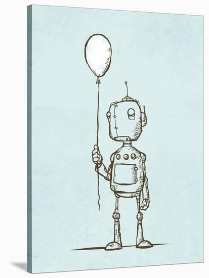 Robot Balloon-Michael Murdock-Stretched Canvas