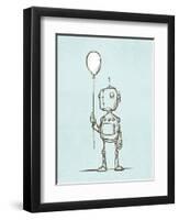 Robot Balloon-Michael Murdock-Framed Premium Giclee Print