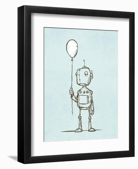 Robot Balloon-Michael Murdock-Framed Premium Giclee Print