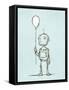 Robot Balloon-Michael Murdock-Framed Stretched Canvas