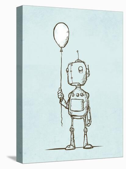 Robot Balloon-Michael Murdock-Stretched Canvas