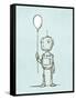 Robot Balloon-Michael Murdock-Framed Stretched Canvas