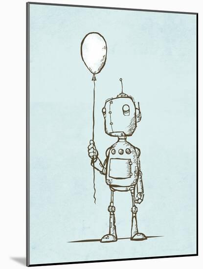 Robot Balloon-Michael Murdock-Mounted Giclee Print