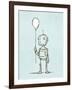 Robot Balloon-Michael Murdock-Framed Giclee Print
