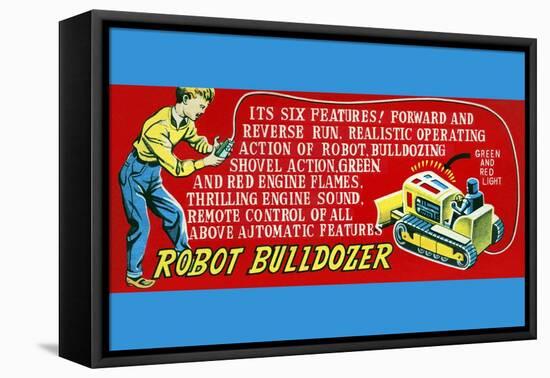 Robot Bulldozer - Six Features-null-Framed Stretched Canvas