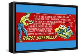 Robot Bulldozer - Six Features-null-Framed Stretched Canvas