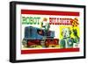 Robot Bulldozer-null-Framed Premium Giclee Print