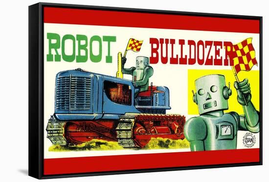 Robot Bulldozer-null-Framed Stretched Canvas