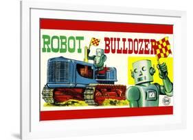 Robot Bulldozer-null-Framed Art Print