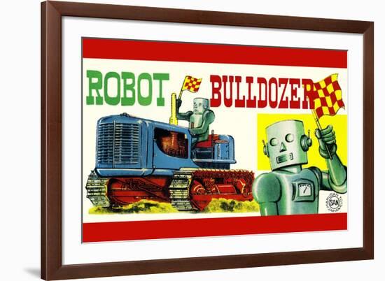 Robot Bulldozer-null-Framed Art Print