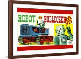 Robot Bulldozer-null-Framed Art Print